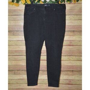 Torrid Denim Women's Black Skinny Jeans Size 16 16R Stretch Pockets Comfy Casual
